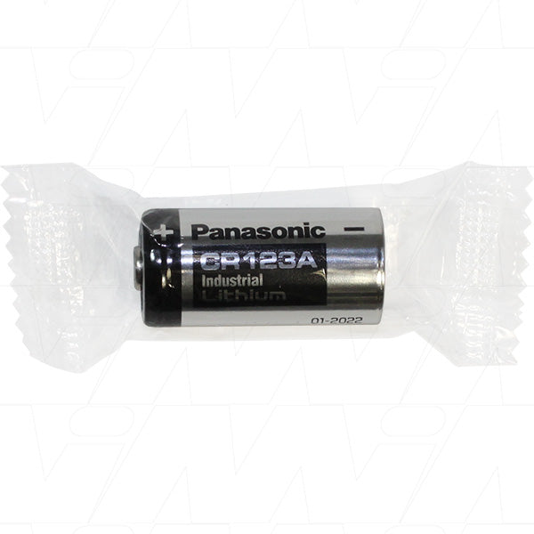 Panasonic CR123A Industrial lithium batteries for smoke detectors.