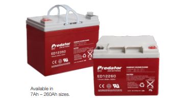 Predator Battery Range ED62240 of 12V 260AH C20 PREDATOR AGM DEEP CYCLE BATTERY - ELECTRIC VE ...