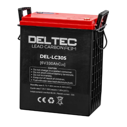 Deltec 6V 330Ah Lead Carbon AGM Battery - DEL-LC305 / TROJAN J305H / US305H