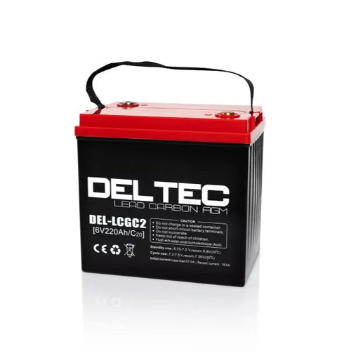 DELTEC 6V 220Ah Lead Carbon AGM Deep Cycle Battery DELTEC DEL-LCGC2 6V 220Ah Lead Carbon AGM Deep Cycle Battery/ T105/US2200