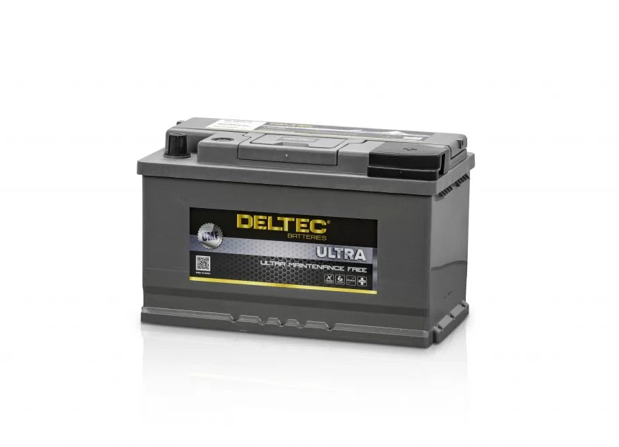 Deltec Ultra battery on a white background
