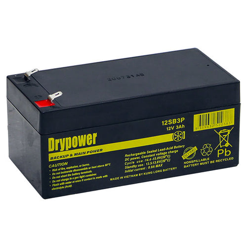 Drypower 12SB3P / PS1230 F1 / Drypower 12V 3Ah Sealed Lead Acid Battery