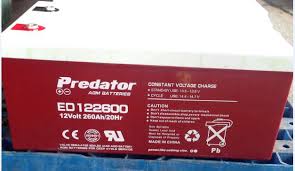 Predator 12V 260Ah AGM Deep Cycle Battery Predator ED122600 12V 260Ah AGM Deep Cycle Battery