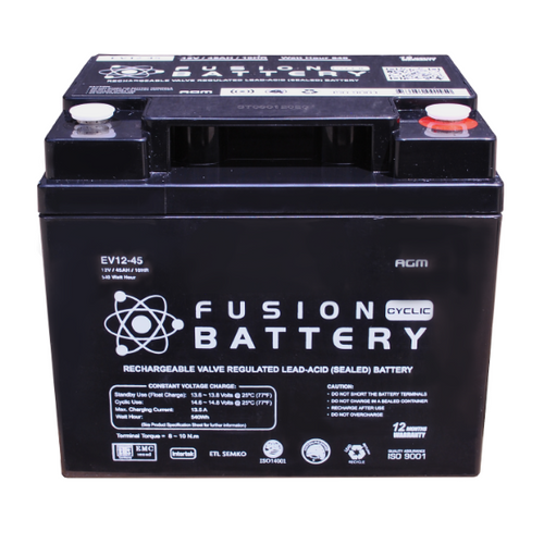 EV12-45 Fusion Electric Vehicle 12V 45AH Deep Cycle Battery