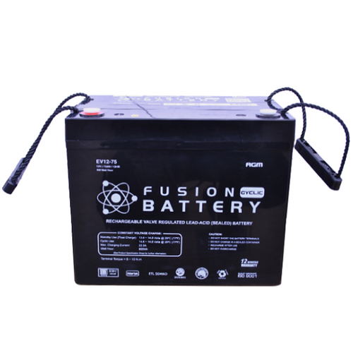 EV12-75 Fusion Electric Vehicle 12V 75AH Deep Cycle Battery