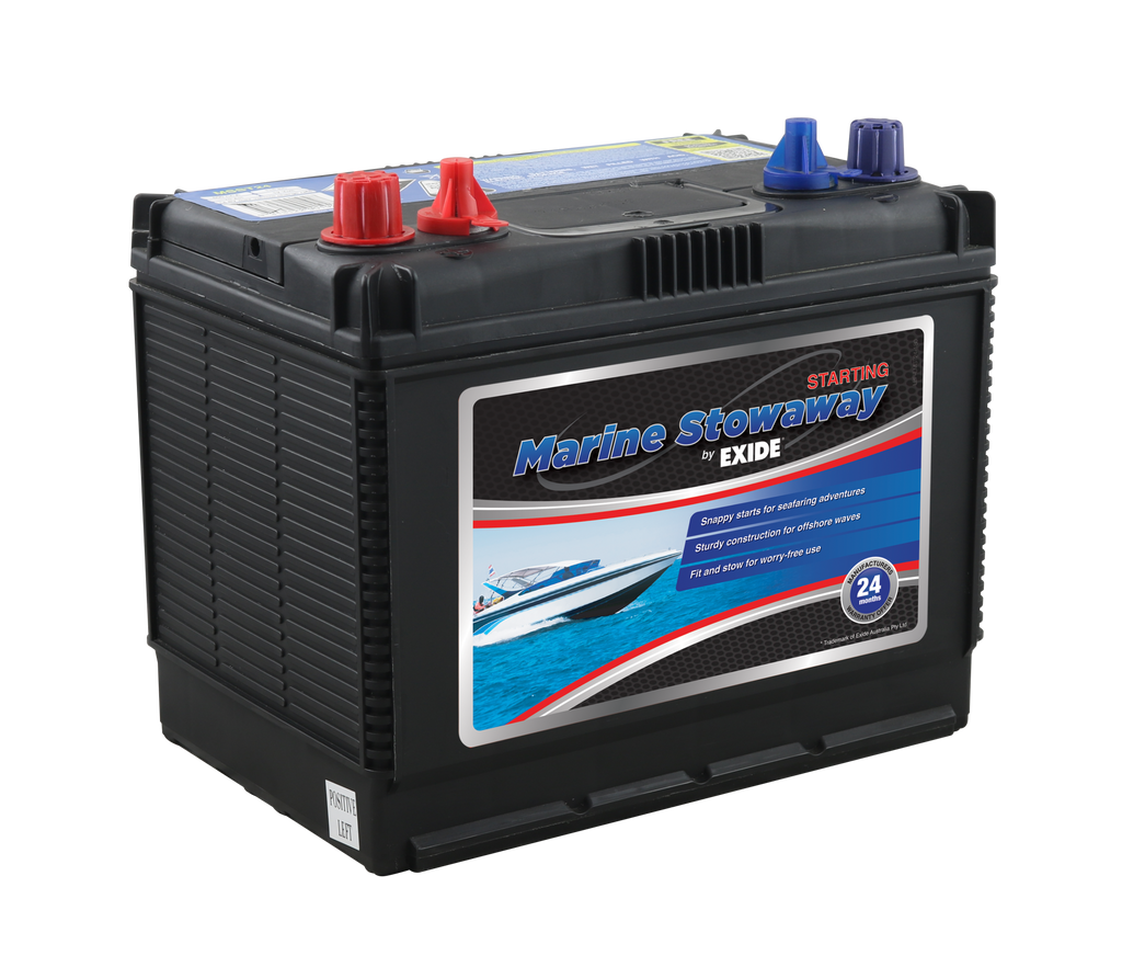 EXIDE Stowaway MSST24 / NS70M / MFM50 / M24SMF600 / 7501 / HCM24SMFMarine Starting Battery