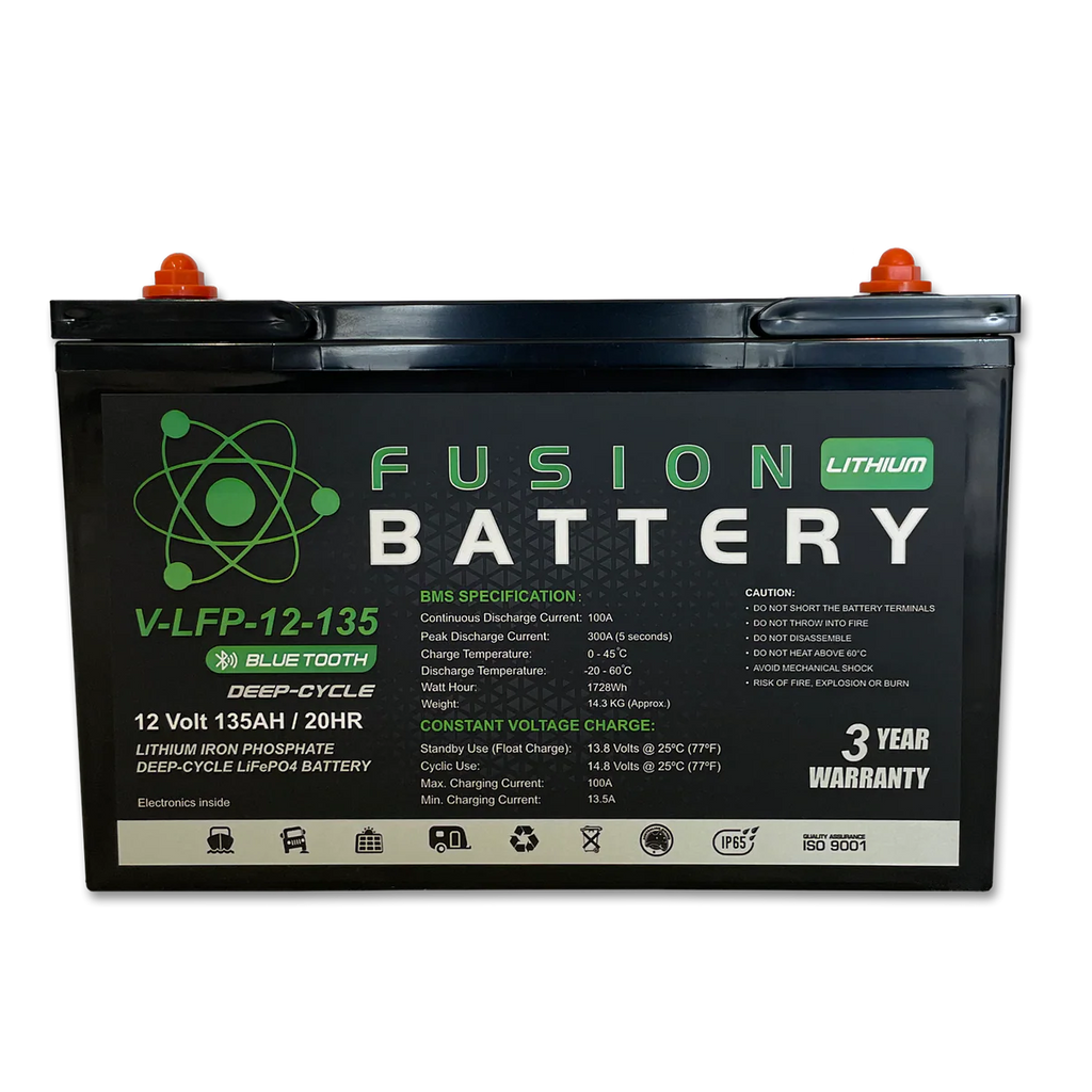 Lithium Battery V-LFP-12-135 Fusion Lithium 12V 135AH Deep Cycle Battery