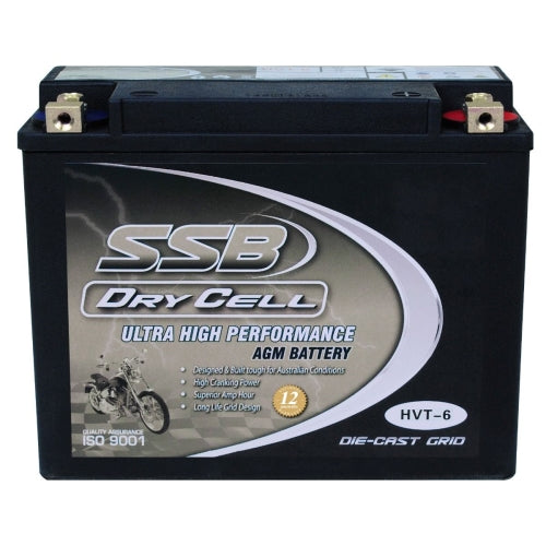 SSB HVT-6 Dry Cell 12V 490CCA Ultra High Performance Motorbike Battery