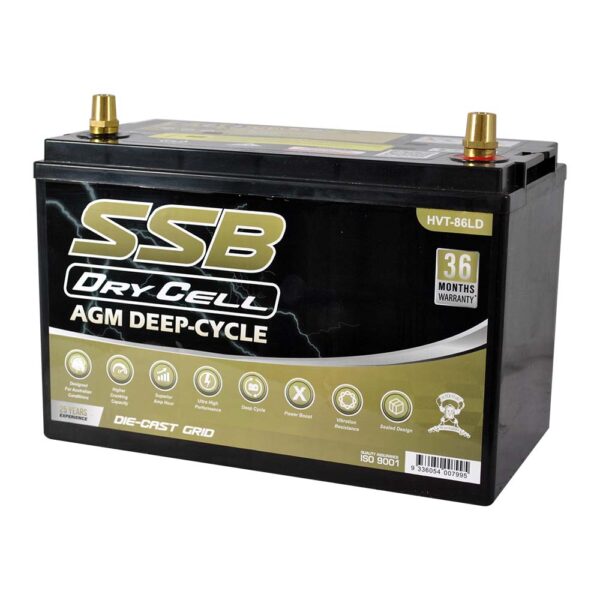 DEEP CYCLE HVT-86LD 1000 CCA 130 AH Dual Purpose VRLA AGM Battery