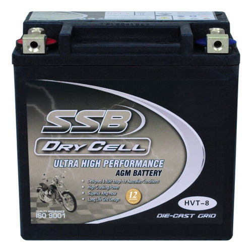 SSB HVT-8 Dry Cell 12V 300CCA Ultra High Performance Motorbike Battery