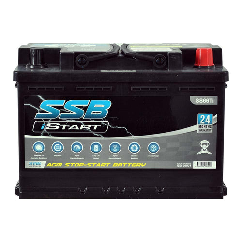 SS66Ti SSB 900 CCA Stop Start VRLA (AGM) Battery  S70LN3AGM / S57090 AGM / DIN AGM START / STOP BATTERY / LN3 AGM / LN3/ DIN65LHAGM / SSAGM66EU/ MF66HSS