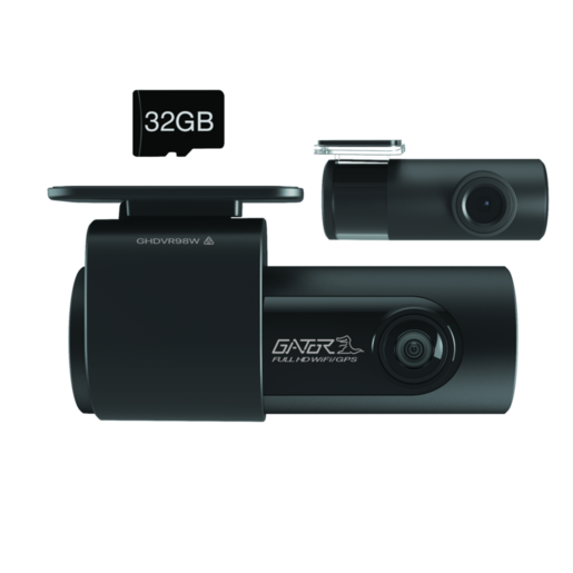 Dash cam 32GB Gator Full HD Dual 1080P Recording Wi-fi GPS