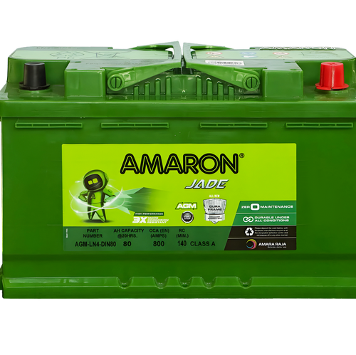 Amaron AGM Stop Start Battery Din80 LN4 S58090AGM / PLN4 / DIN75LHAGM / SSAGM77EU / Supercharge – MF77HSS / 5556 / AGM80L4 / varta F21 / LN4