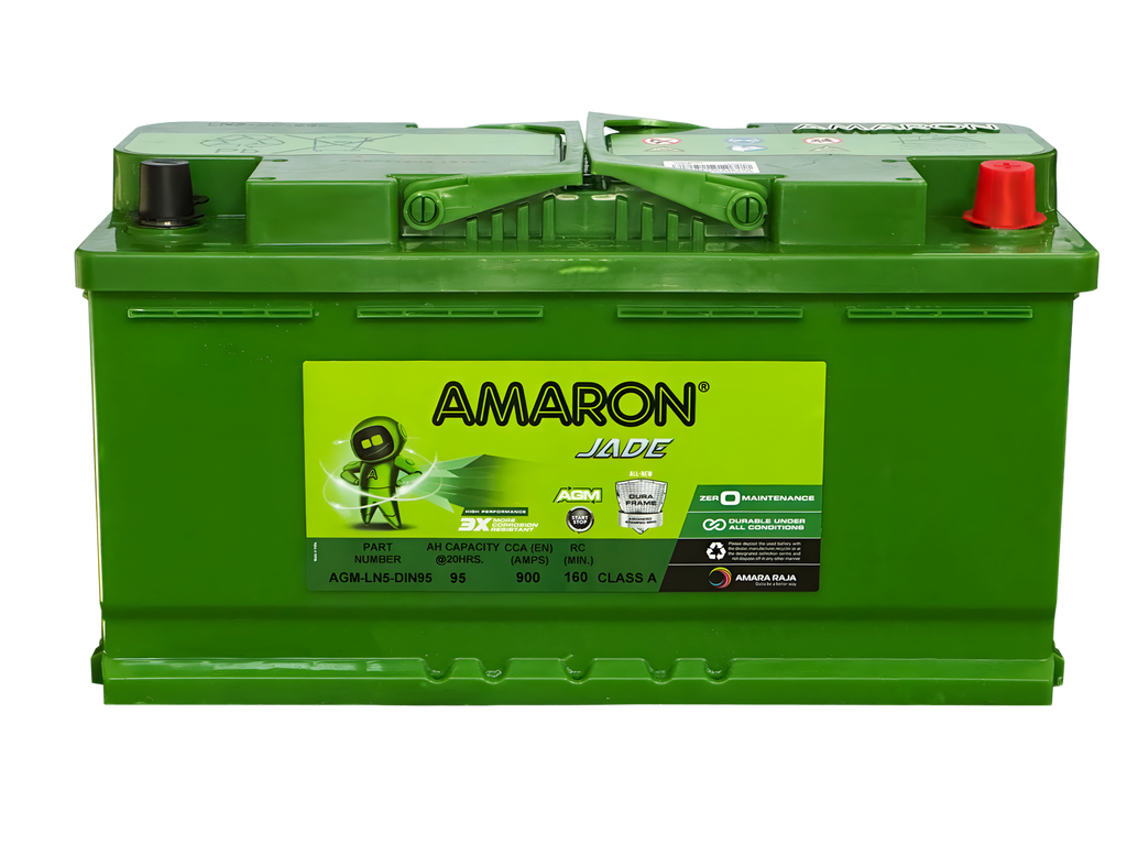 Amaron AGM Stop Start Battery Din95 LN5 G14 LN6 605 901 095 / SSAGM88EU / MF99HSS / DIN88 AGM / DIN88LHAGM S59590AGM - LN5 3888 LN5 SA 59520 SSAGM-88EU - MF88HSS DIN85LH AGM