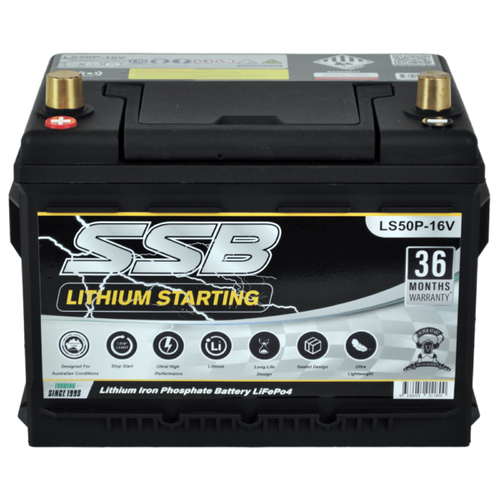 Super Start LS50P-16V Lithium Starting Battery – 16V, 1400CCA, 60Ah Ultra-Lightweight LiFePO₄