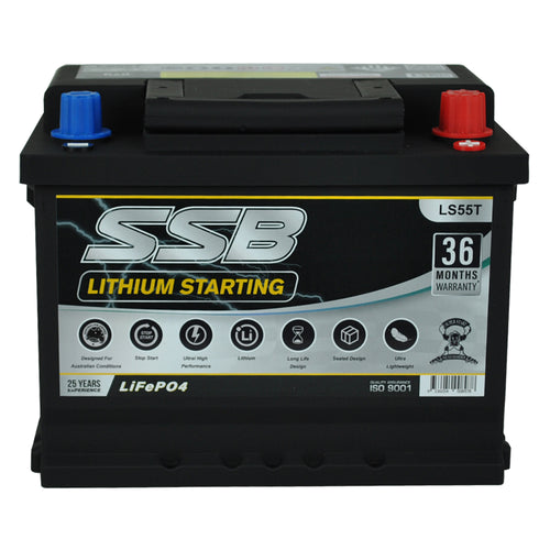 Super Start LS55T-BT 12V Lithium Starting Car Battery – 1400CCA, 60Ah LiFePO₄ with Bluetooth