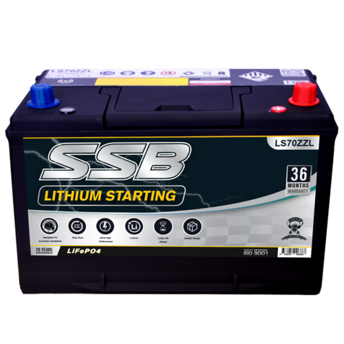 Super Start LS70ZZL 12V Lithium Car Battery – 1600CCA, 80Ah, Left Polarity, Ultra-Lightweight LiFePO₄