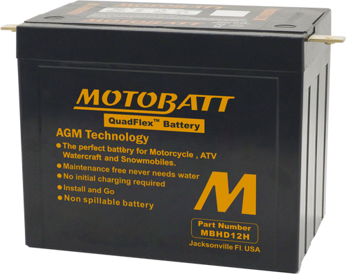MBHD12H / YHD-12H /  12V Motobatt AGM Battery