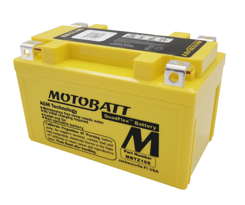 MBTZ10S /STZ10-S / YTZ10S / YTZ10S / YTX7ABS Motobatt 12V AGM Battery