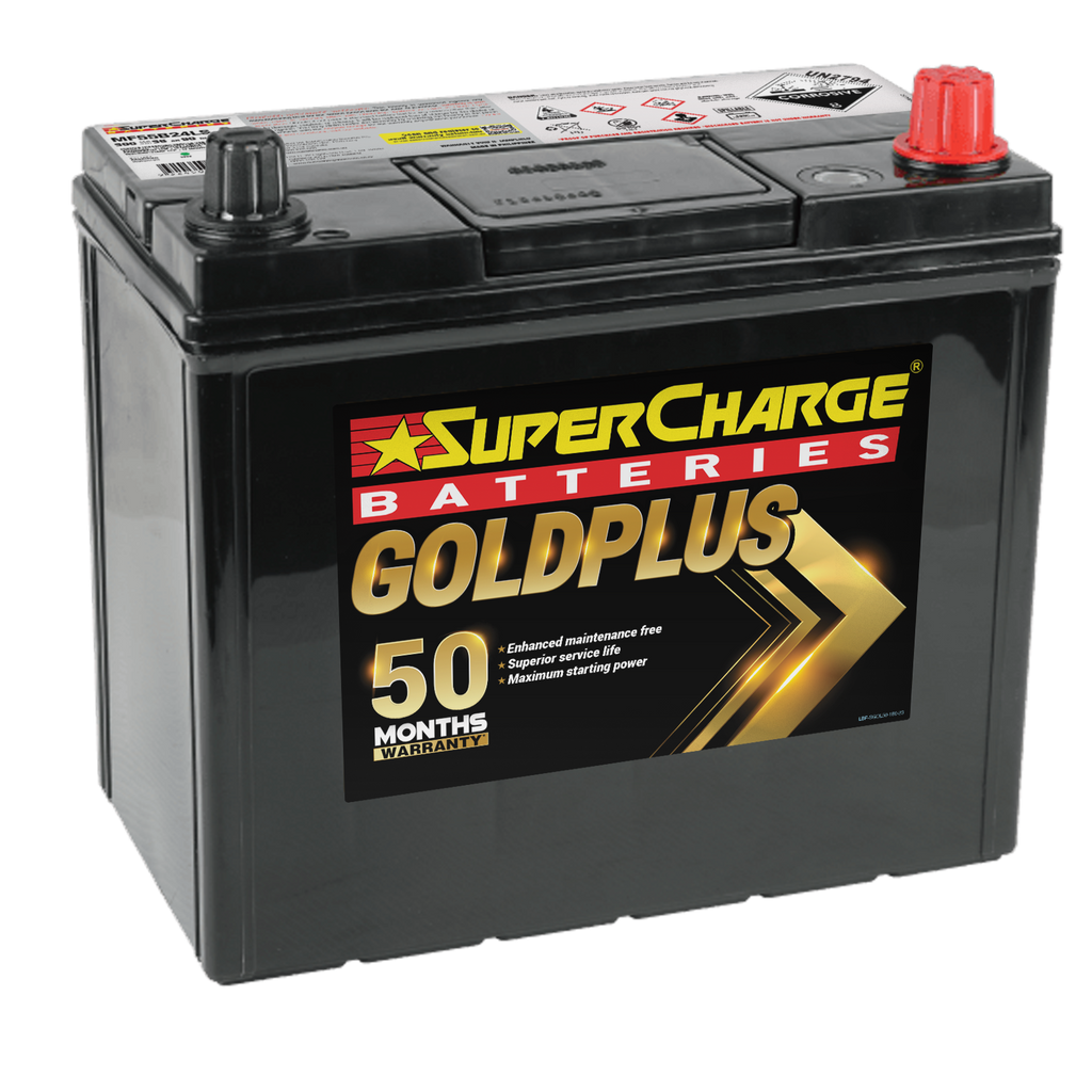 SuperCharge GOLD PLUS MF55B24LS Japanese Automotive Car Battery NS60LSX MF / NS60LS MF / S55B24LS / NS60LS / MF 55B24LS / 2136 / 51BR-430 /  MF50B24LS / 60CMF / NS60LSX MF / NS60LS MF / SMFNS60LS / B32 / NS60LSX MF / NS60LS MF / 5242