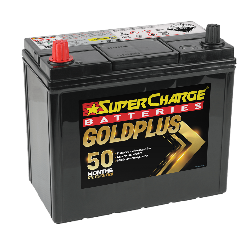 SuperCharge GOLD PLUS MF55B24R Japanese Automotive Car Battery NS60 MF / S55B24R / NS60 / MF 55B24R / 5240 / NX100-6MF / MF50B24R / 60DPMF / NS60 MF / SMFNS60R / B33 / NS60 MF / 5240
