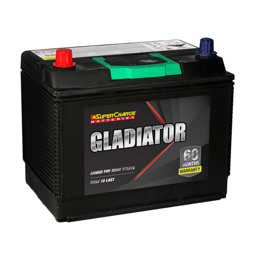SuperCharge Gladiator MFX80D26L Battery 5 Years Warranty /S80D26L NS70LB MF 90D26L 4504 NX110-5LMF MF90D26L N50ZZLMF NS70LX MF / NS70L MF SMFNS70LX E23 NS70LX MF / NS70L MF / XN50ZZMF / ENS70LMF / MF80D26L