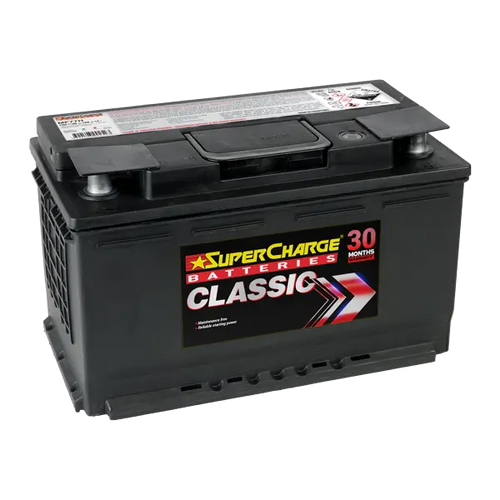 Supercharge Classic 12V 90Ah Car Battery - N77H  DIN75LH MF/ S59096/ 3772 MF58043/ 77HMF/ MF77H / F16 /XDIN77H MF