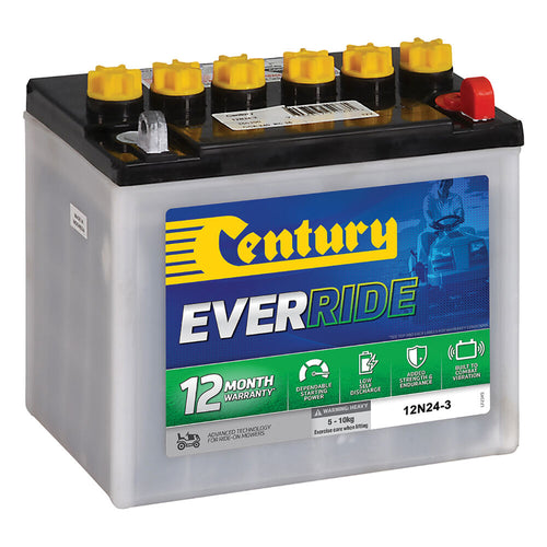 Century EverRide Mower Battery 12N24-3