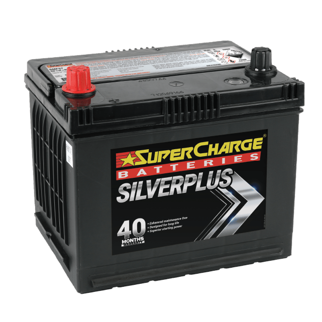 SuperCharge Silver Plus Car Battery - SMF57 / MF50 / NS50P / SMF57 / 1350 / 4604 / 4605 / 6100 / 2503 / 57MF