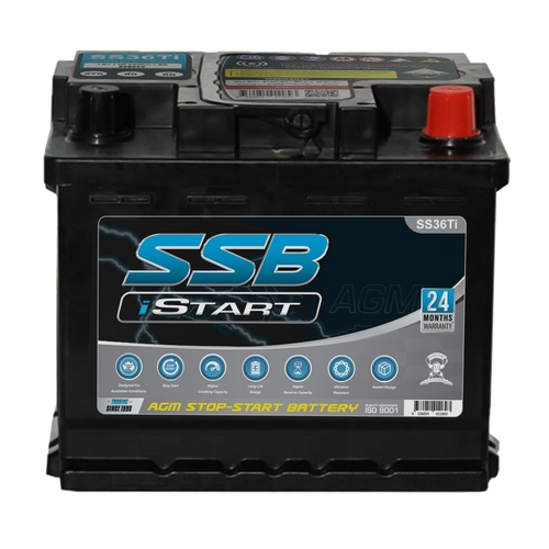 SS36Ti SSB 570 CCA Stop Start VRLA (AGM) Battery SSAGM44EU/LN1/MF44HSS/