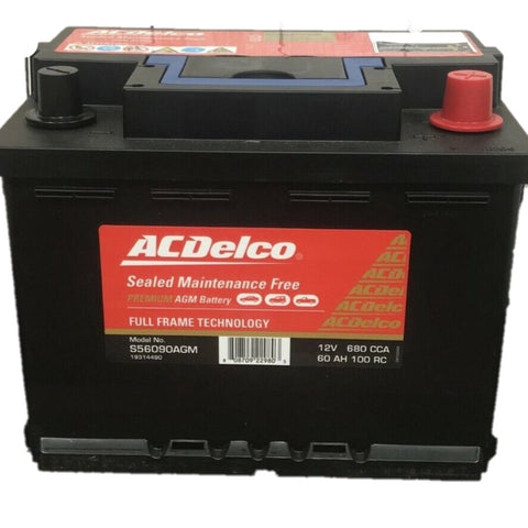 AC DELCO S60L2AGM / S56090 AGM / DIN AGM START / STOP BATTERY / LN2 AGM / LN2/ DIN53LHAGM / SSAGM55EU/ MF55HSS