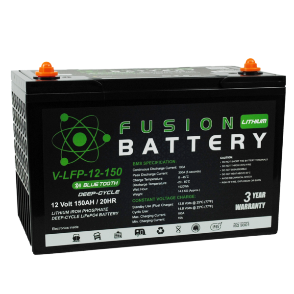 Lithium Battery V-LFP-12-150 Fusion Lithium 12V 150AH Deep Cycle Battery