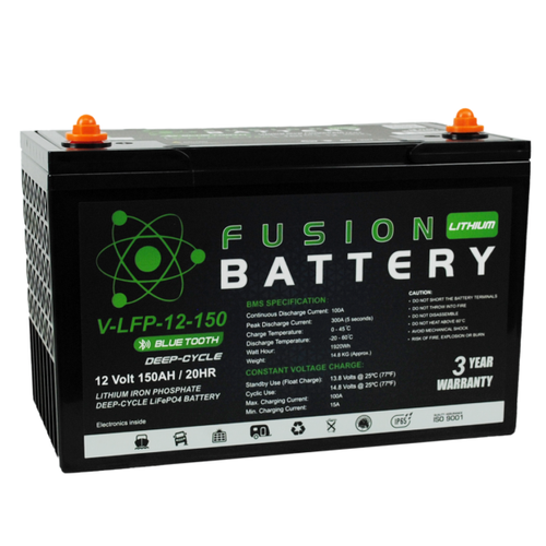 Lithium Battery V-LFP-12-150 Fusion Lithium 12V 150AH Deep Cycle Battery