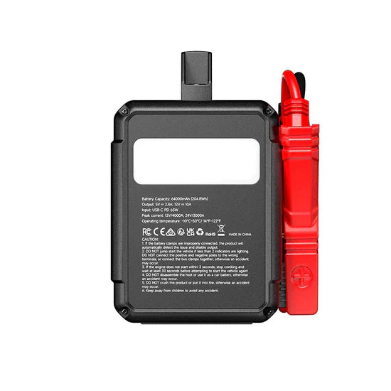 Topdon V4000HD Heavy Duty Jump Starter 12/24V For Trucks
