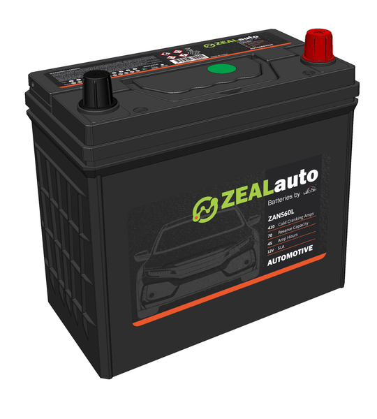 ZANS60L ZEAL AUTO 12V 410 CCA NS60L/ENS60L/60CPMF/