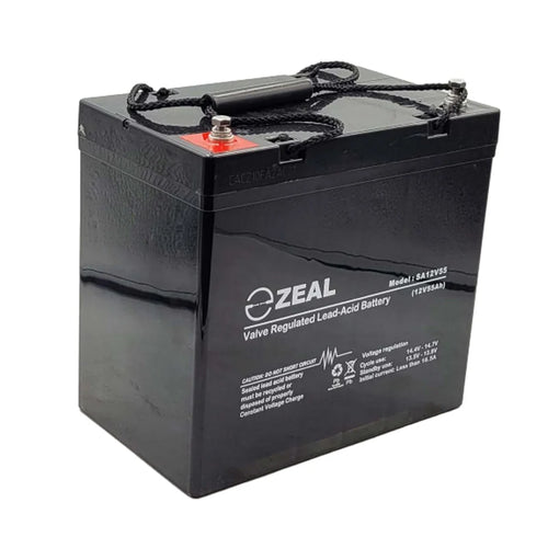 Zeal SA12V55 12V 55Ah AGM Sealed Lead Acid Battery
