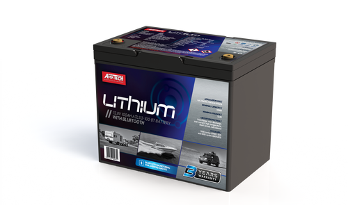 AMP-TECH LITHIUM 100AH 12V ATLS12-100BT with BLOOTOOTH DEEP CYCLE BATTERIES