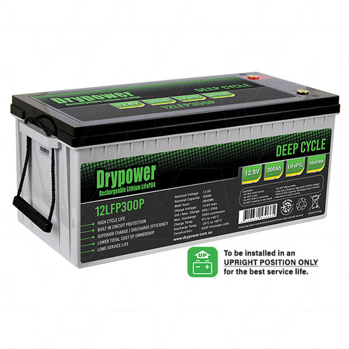 Drypower 12.8V 300Ah lithium iron phosphate (LiFePO4) rechargeable battery