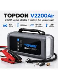 Topdon 12V V2200AIR Jump Starter and Air Compressor