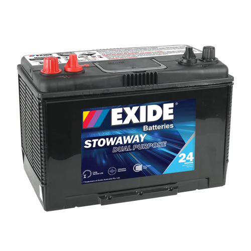 EXIDE Stowaway MSDP27D / M4 HCM750 / MSST27 / N70ZM / MFM70 / M27SMF750 / HCM27SMF / 7601 / 7702 /  Marine Dual Purpose Battery