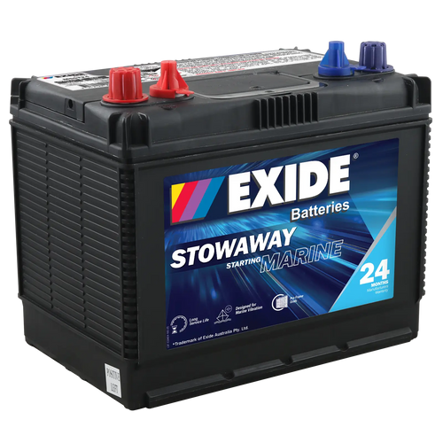 EXIDE Stowaway MSST24 / NS70M / MFM50 / M24SMF600 / 7501 / HCM24SMFMarine Starting Battery
