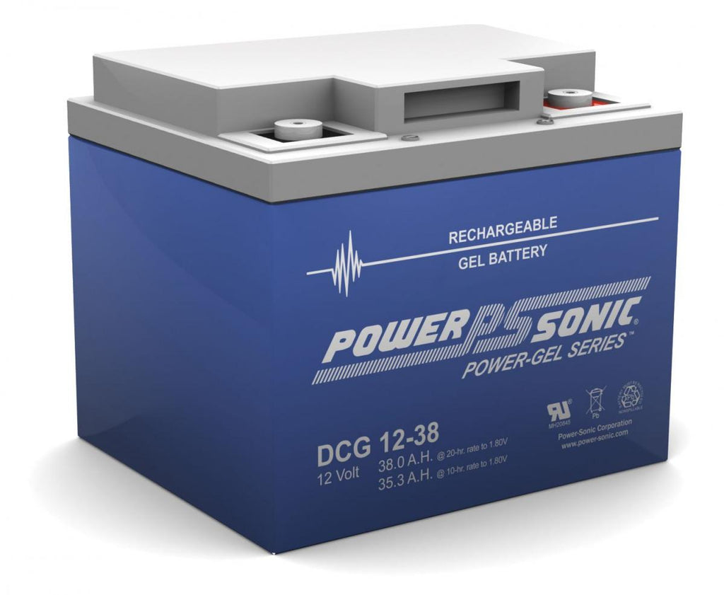 POWER-SONIC  DEEP CYCLE GEL DCG1238 12V 38 ah Deep Cycle AGM Battery