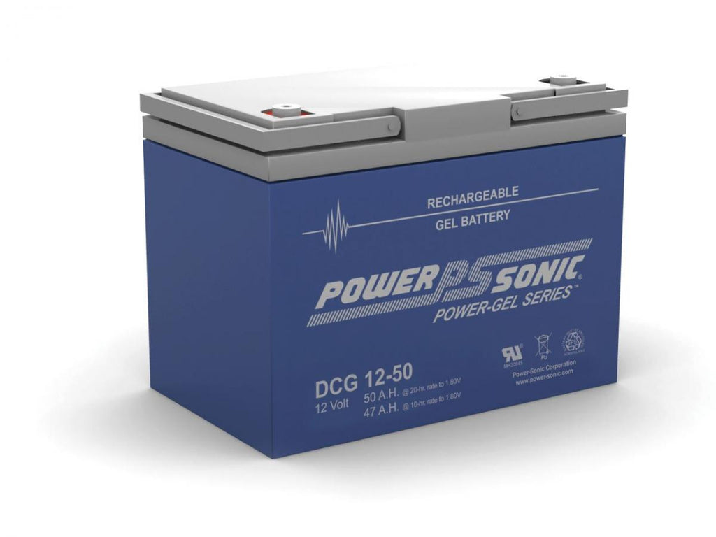 POWER-SONIC  DEEP CYCLE GEL DCG1250 12V 50 ah Deep Cycle AGM Battery
