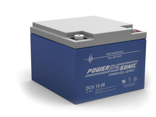 POWER-SONIC  DEEP CYCLE GEL DCG1226 12V 26 ah Deep Cycle  Battery