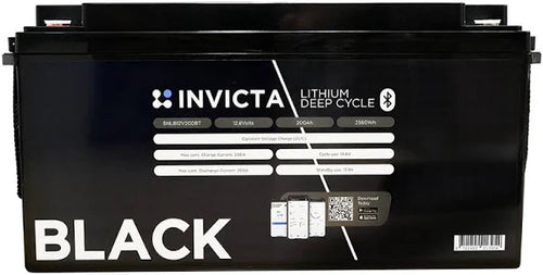 Lithium Deep Cycle Invicta Black SNLB12V200BT Bluetooth 12V 200Ah Battery