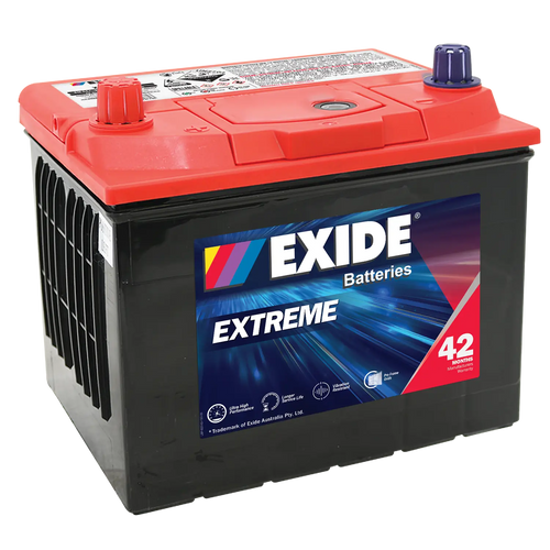 EXIDE Extreme X56DMF / ENS50PMF / PSN50PMF / 67 MF / 57 MF / 22FR520 2501 / MF85D23R 52DMF 67 MF / 57 MF SMF57 - 67 MF / 57 MF / 67EF MF 57EF MF AU22R520SMF 57EF MF AU22R520 2503 / 54DMF 67EF MF / 57EF MF / 67EF MF / 57EF MF Passenger Battery