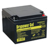 Drypower 12V 24Ah Sealed Lead Acid Hybrid Gel Battery for deep cycle motive power - batterybrands