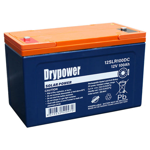 Solar Power Battery 12V 100Ah Sealed Lead Acid Dry Power - batterybrands