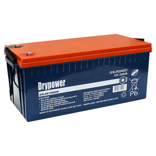 Solar Power Battery 12V 200Ah Sealed Lead Acid Dry Power - batterybrands
