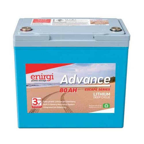 Enirgi Advance Escape Lithium Deep Cycle Battery 12.8V 80AH - batterybrands